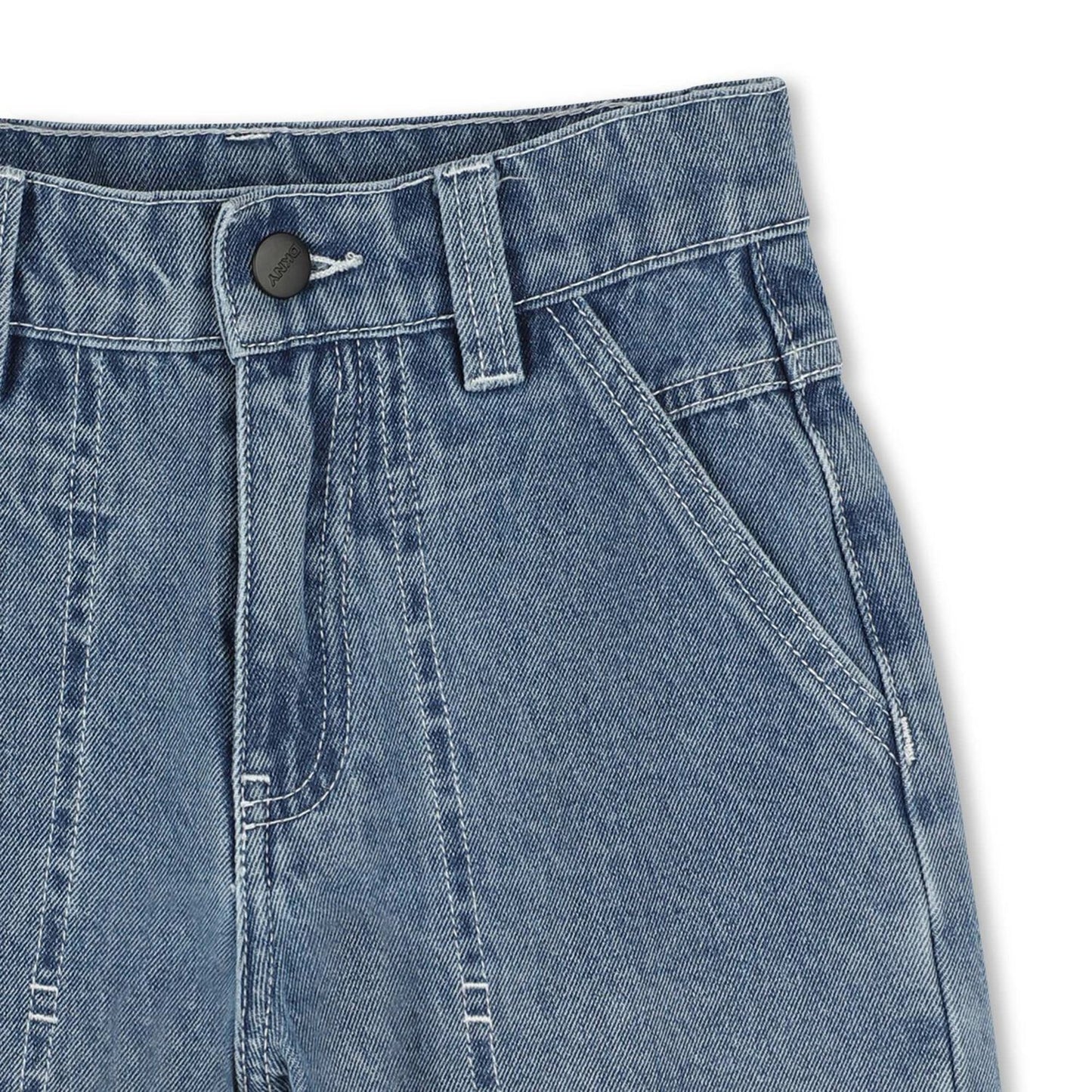 DKNY Boys Blue Logo Denim Shorts