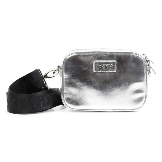 DKNY Girls Silver Faux Leather Bag