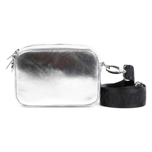 DKNY Girls Silver Faux Leather Bag