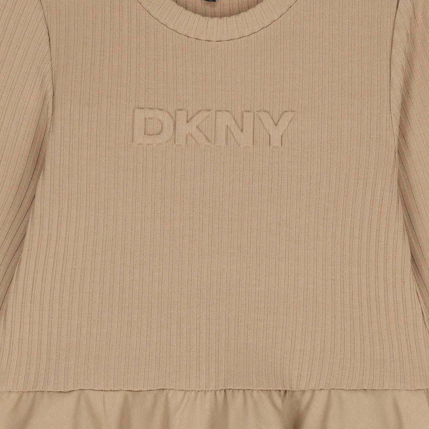 DKNY D62391/258 Girls Beige Logo Dress