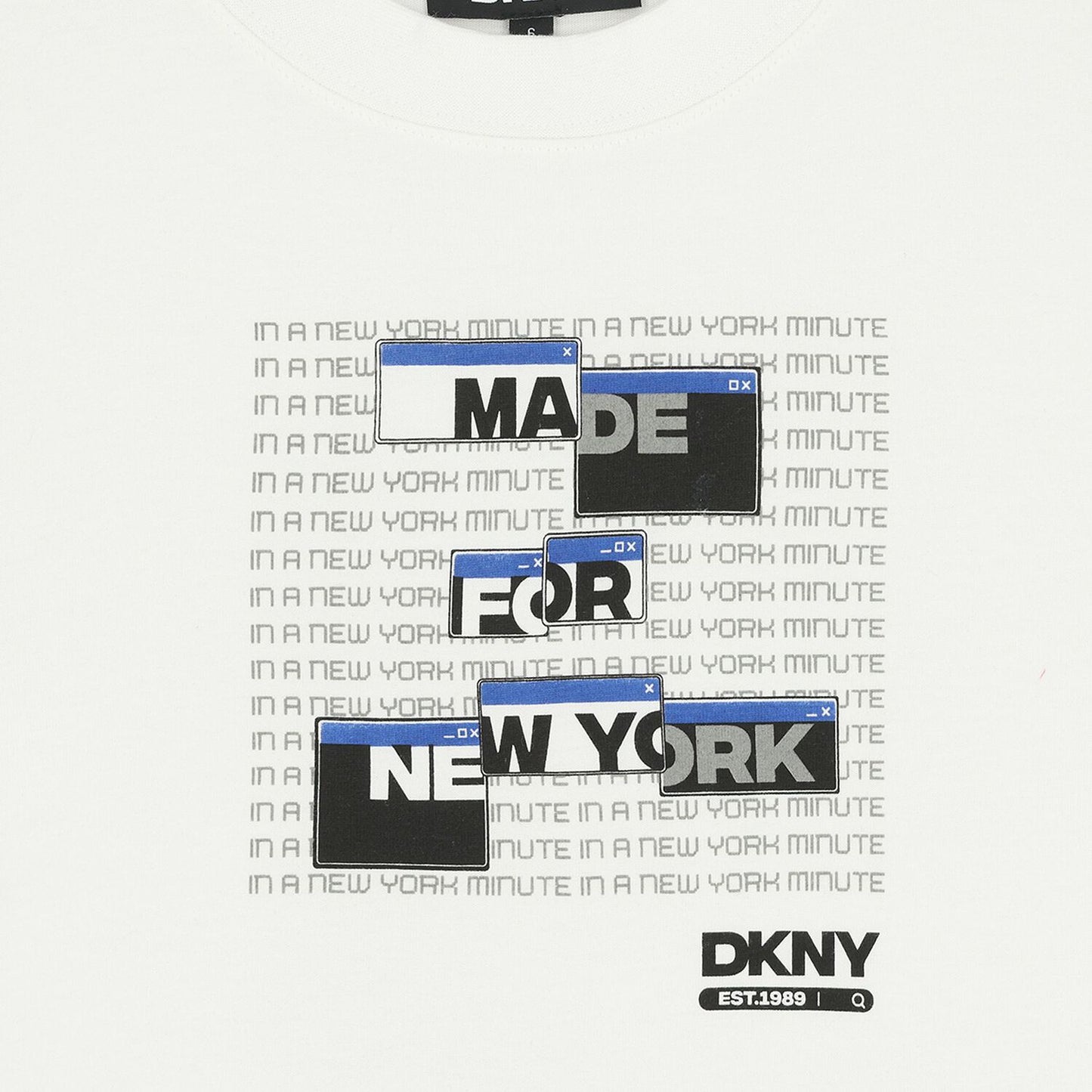 DKNY D62460/10P Boys White Logo T-Shirt