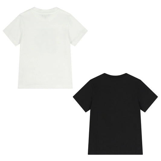 DKNY Boys Black & White Logo T-Shirts ( 2-Pack )