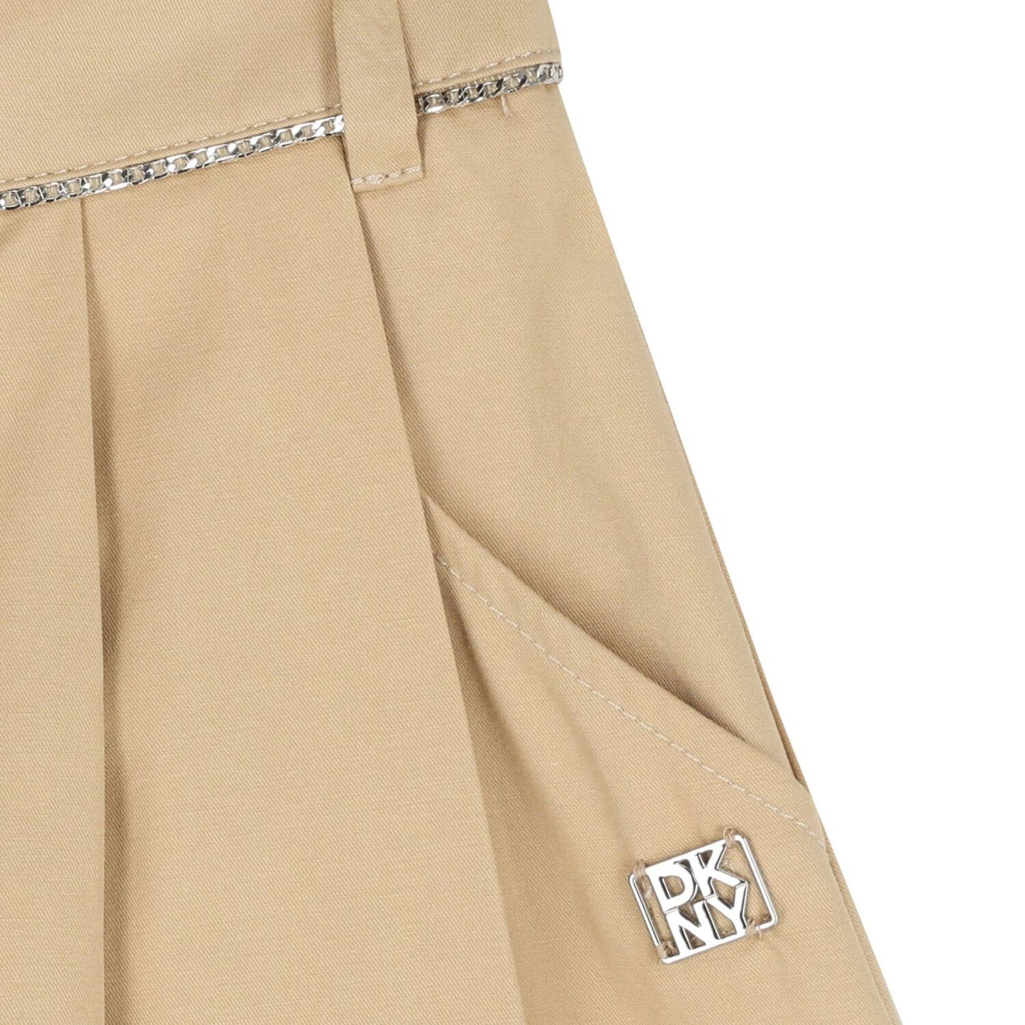 DKNY Girls Beige Logo Shorts