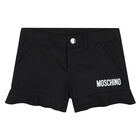 MOSCHINO Girls Black Logo Shorts