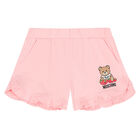 MOSCHINO Girls Pink Logo Shorts