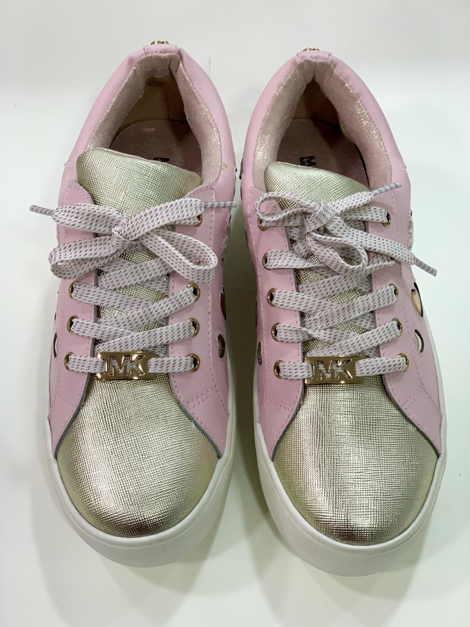 MICHAEL KORS Girls Pink/Gold Lace-up Shoes