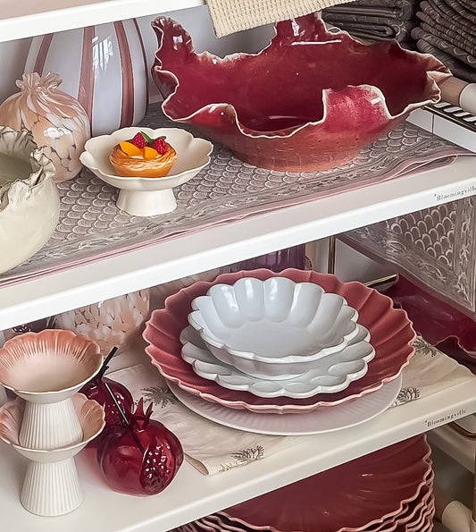 Big Serving Pink Plate