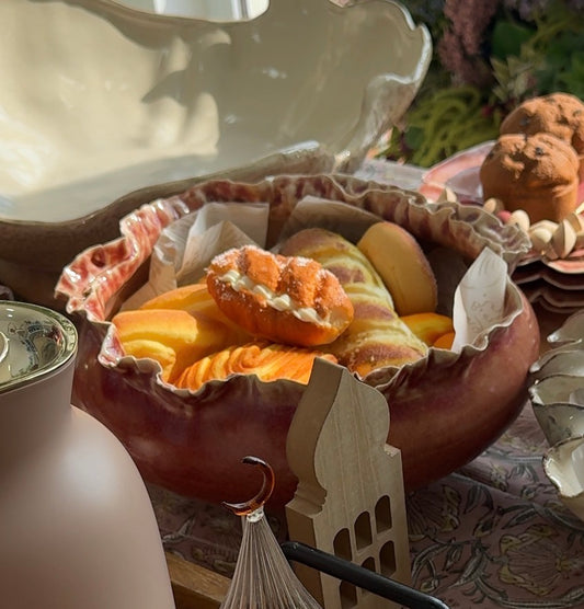 Ceramic Serving tray - Maroon