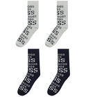 BOSS Boys Navy & Grey Logo Socks ( 2-Pack )