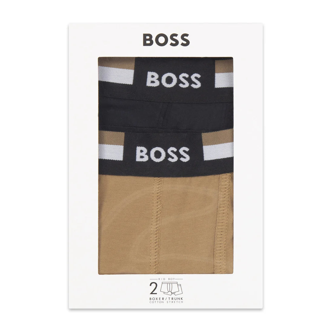BOSS Boys Brown & Navy Boxers (Pack of 2)