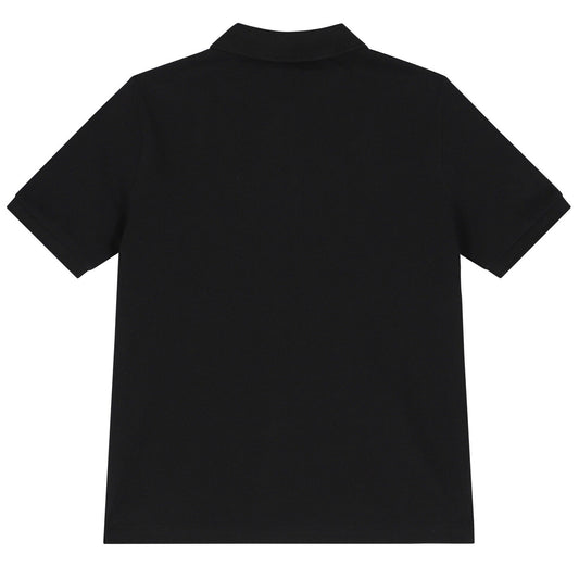BOSS Boys Black Logo Polo Shirt