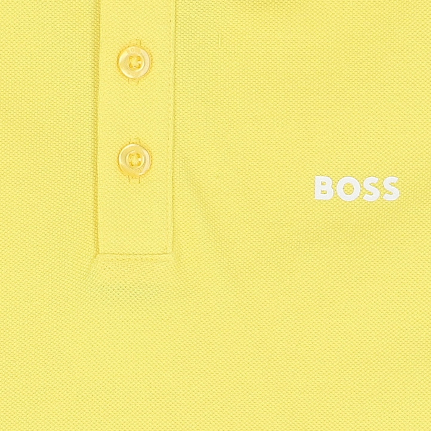 BOSS Boys Yellow Logo Polo Shirt