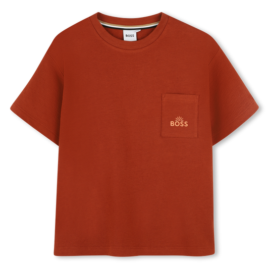 BOSS Baby Boys Embroidered Cotton T-shirt