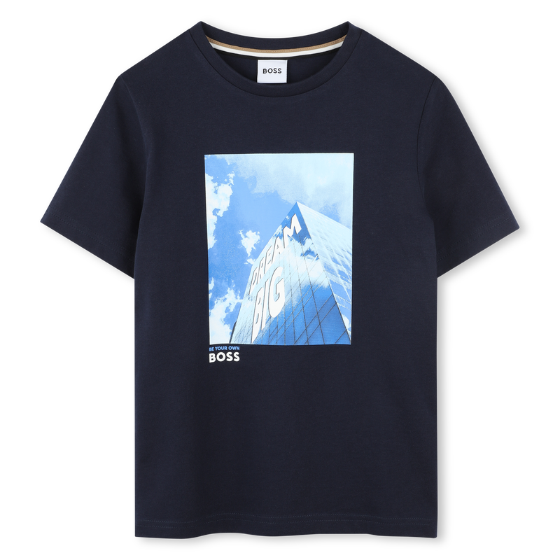BOSS Boys Navy Logo T-Shirt