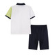 BOSS Boys White & Navy Blue Logo Shorts Set