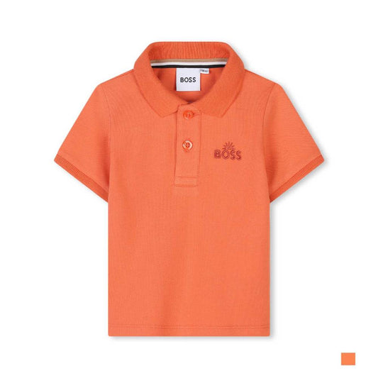 BOSS Younger Boys Orange Logo Polo T-Shirt
