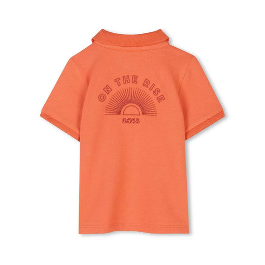 BOSS Younger Boys Orange Logo Polo T-Shirt