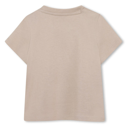BOSS Younger Boys Beige Logo T-Shirt