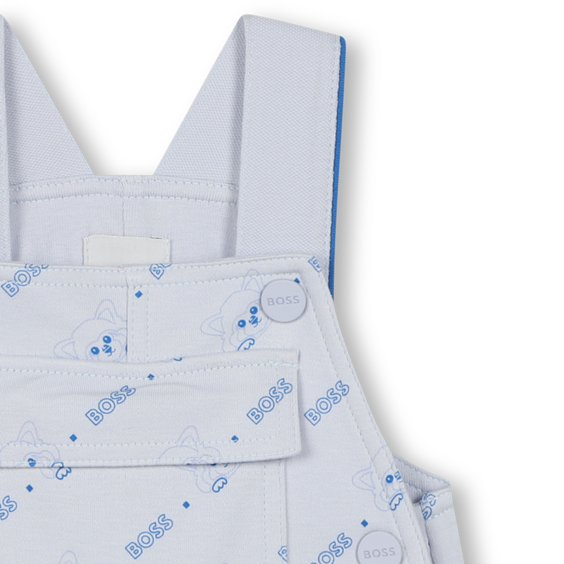 BOSS Baby Boy Panda-Print Short Overalls