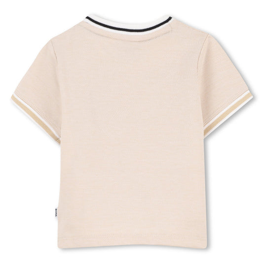 BOSS Baby Boys Beige Logo T-Shirt