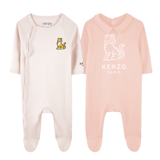 KENZO KIDS Baby Girls Pink Pajamas Set of 2