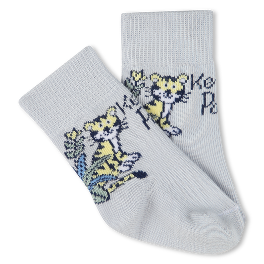 KENZO KIDS Baby Boys 2 pairs of Blue Logo Socks