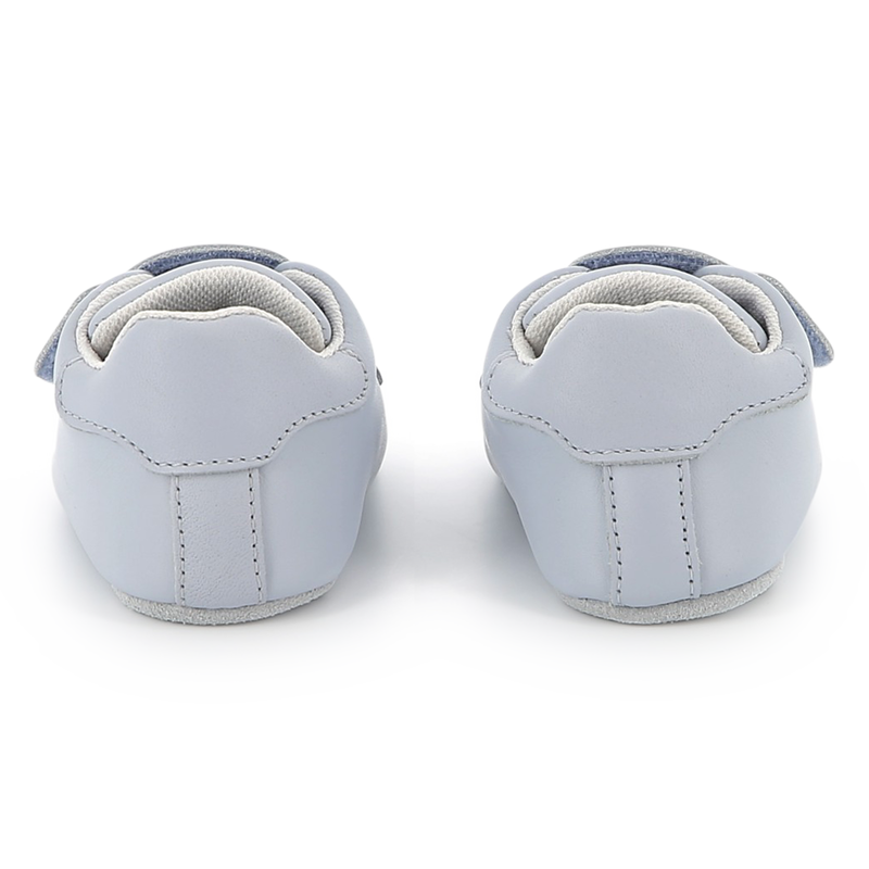 KENZO KIDS Boys Blue Leather Velcro Slippers