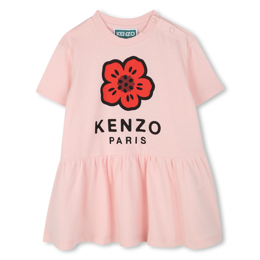 KENZO KIDS Younger Girls Pink Boke Flower Dress