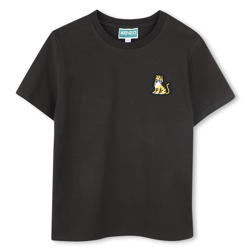 KENZO KIDS Unisex Black Bird Logo T-Shirts