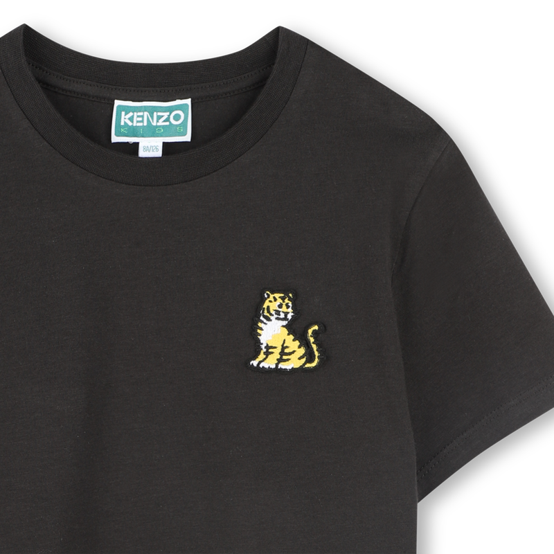 KENZO KIDS Unisex Black Bird Logo T-Shirts