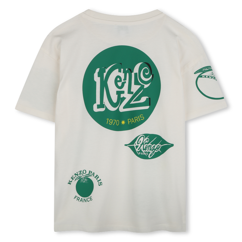 KENZO KIDS Boys White Logo T-Shirts