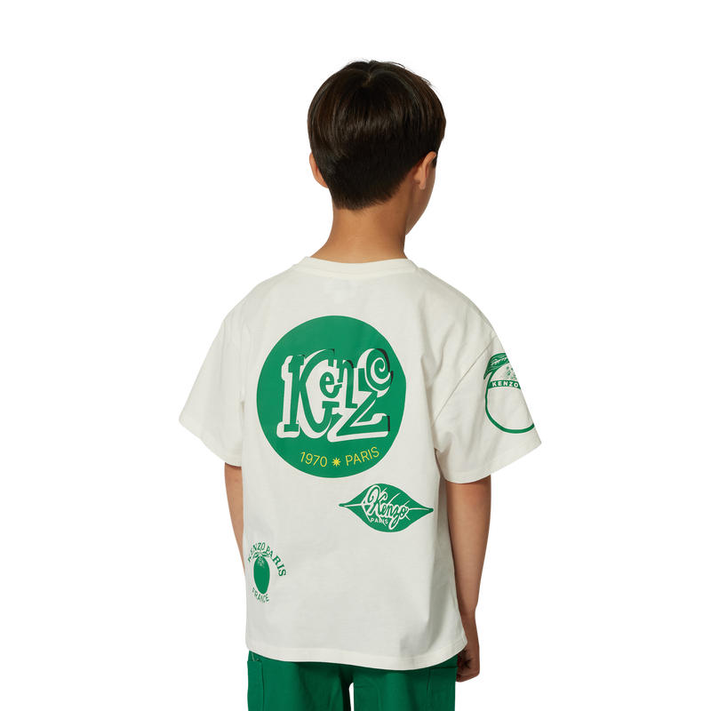 KENZO KIDS Boys White Logo T-Shirts