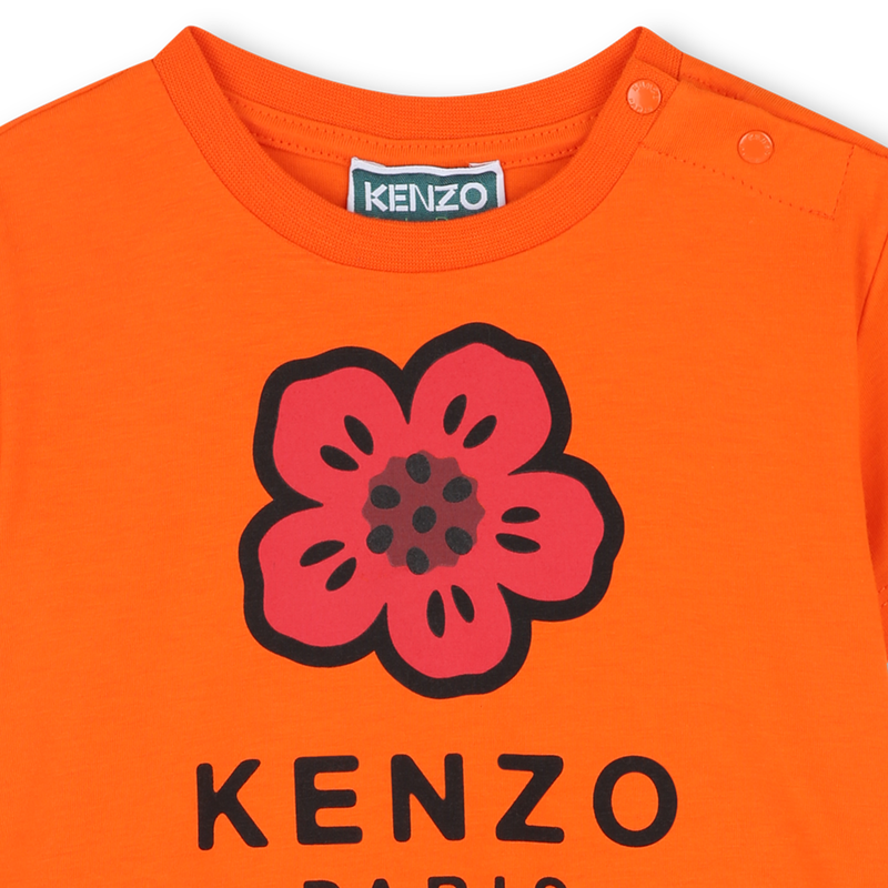 KENZO K61270/42F KIDS Baby Girls Pink Logo Short Sleeve Dress