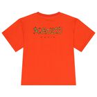 KENZO KIDS Boys Red Tiger Logo T-Shirt