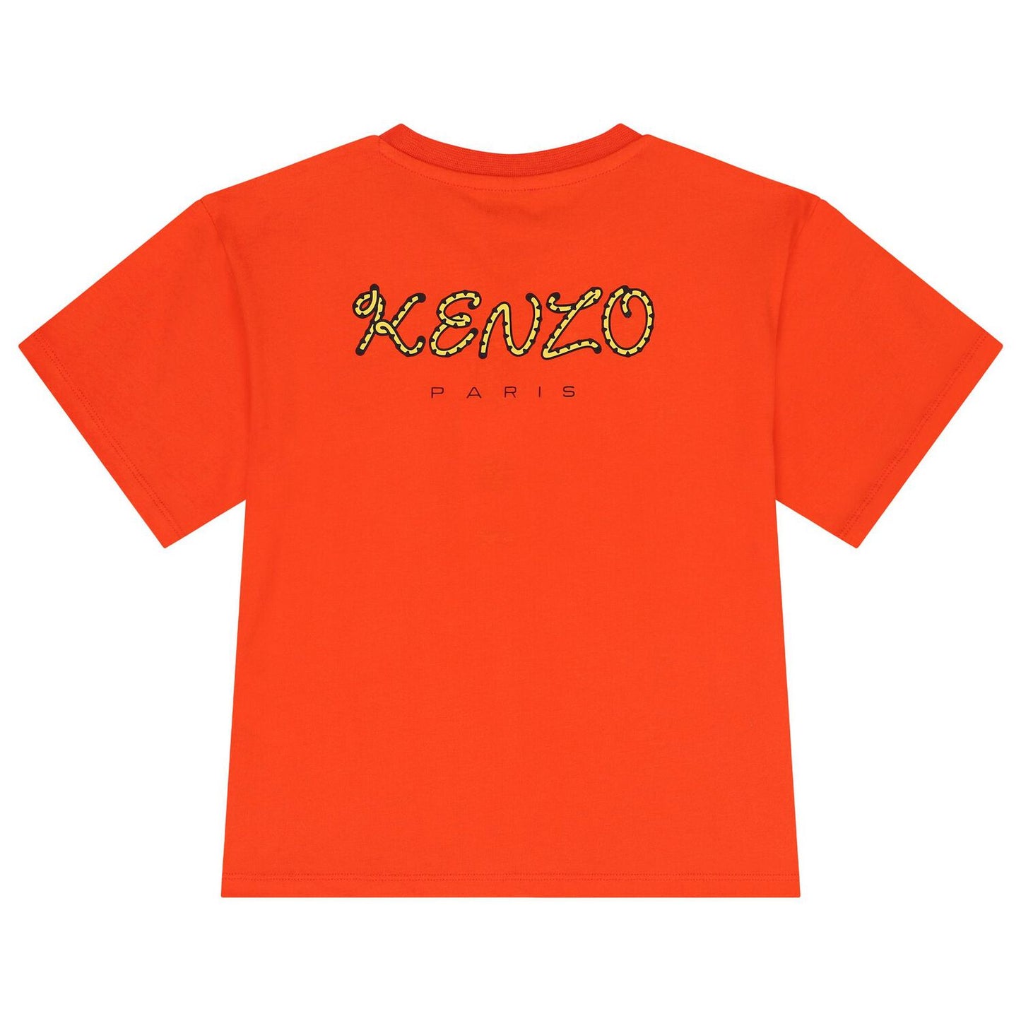 KENZO KIDS Boys Orange Tiger Logo T-Shirt
