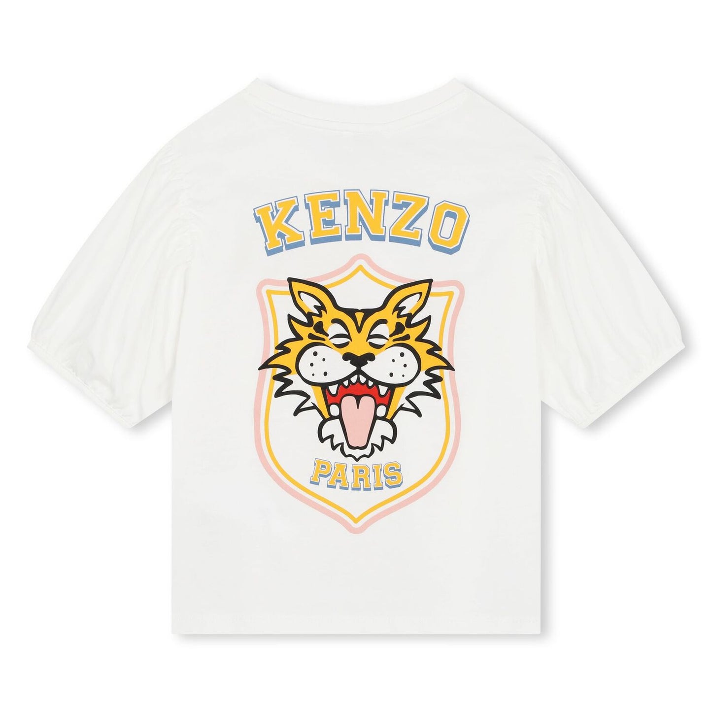 KENZO KIDS Girls White Tiger Logo T-Shirt