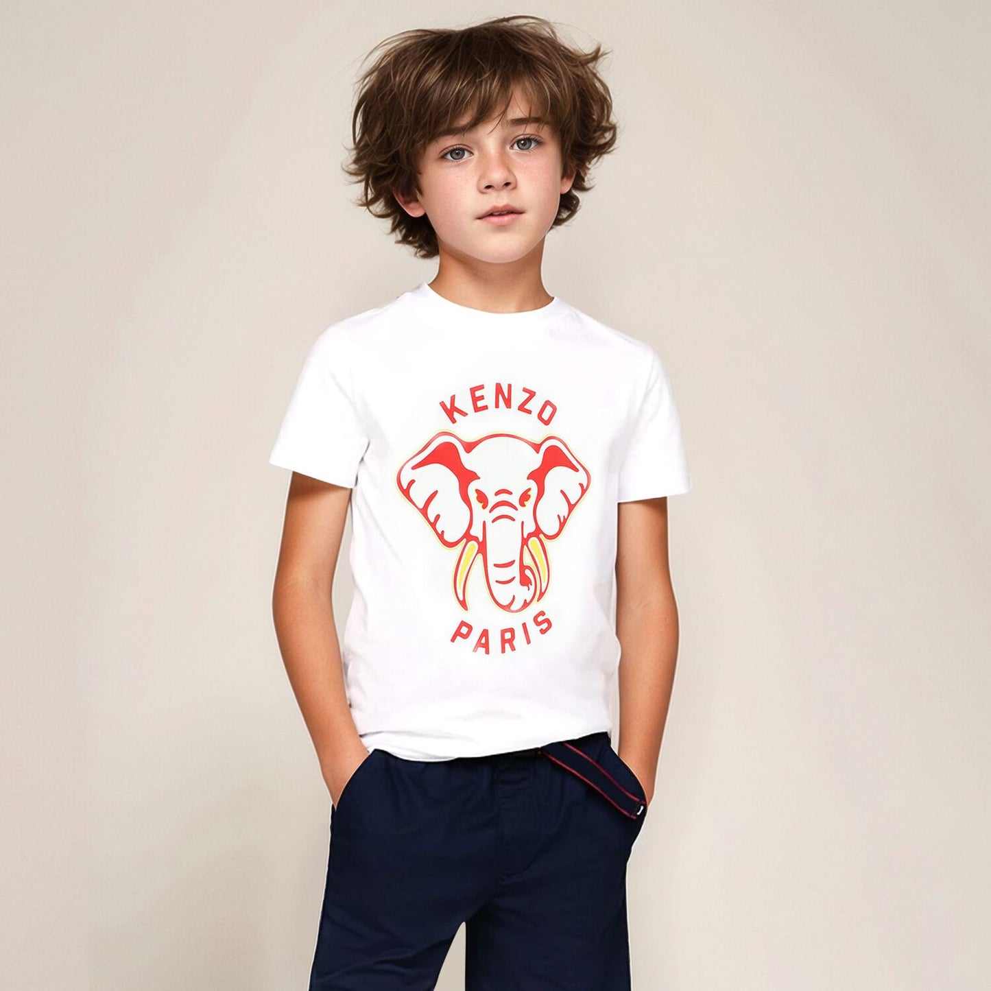 KENZO KIDS White Elephant T-Shirt
