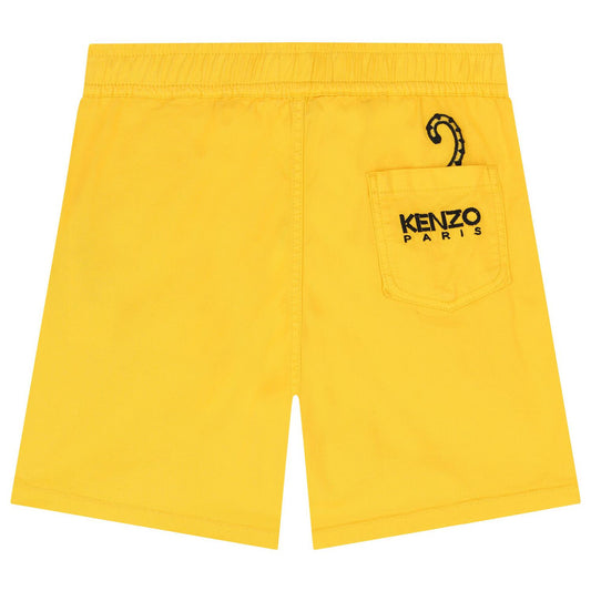 KENZO KIDS Boys Yellow Tiger Shorts