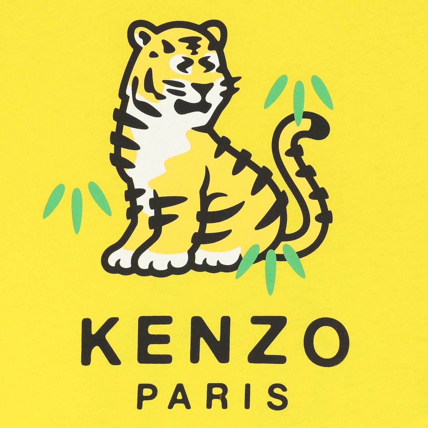KENZO KIDS Girls Yellow Tiger Logo T-Shirt