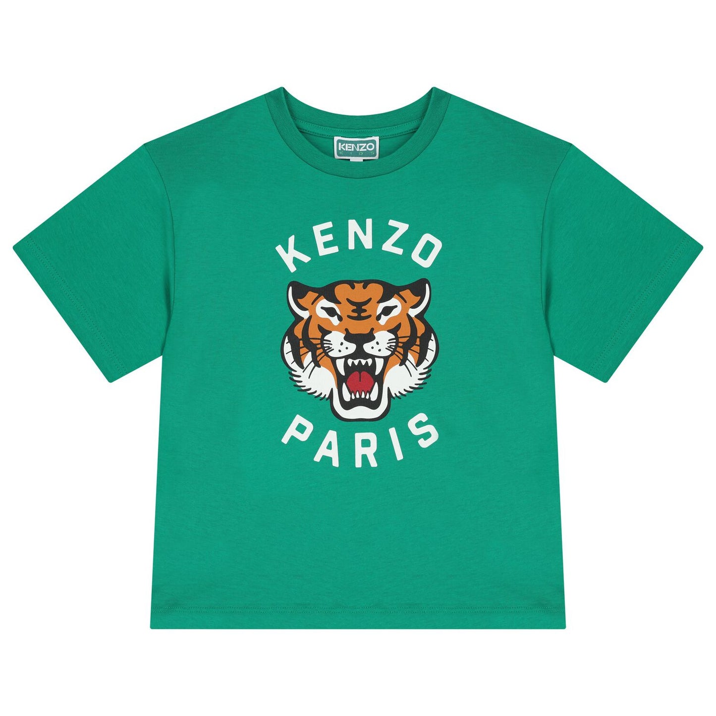 KENZO KIDS Boys Green Tiger T-Shirt