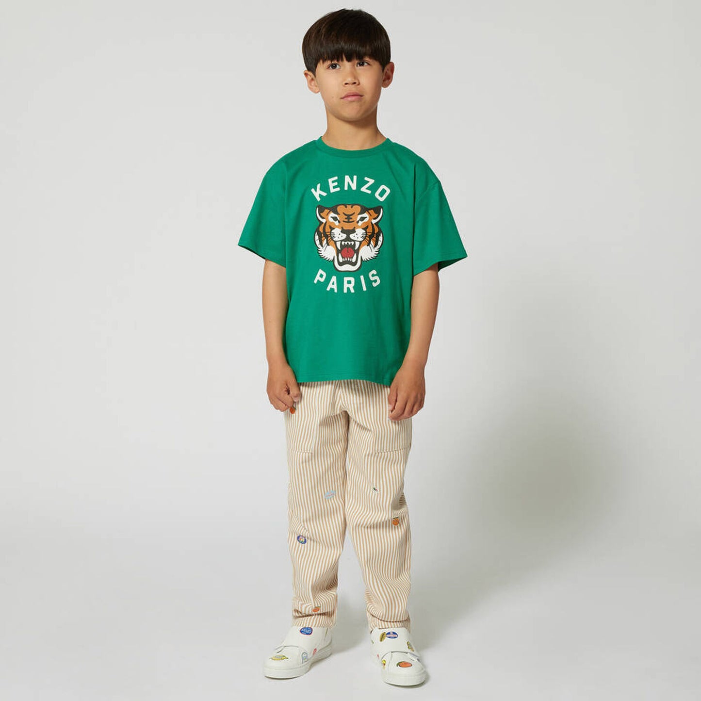 KENZO KIDS Boys Green Tiger T-Shirt