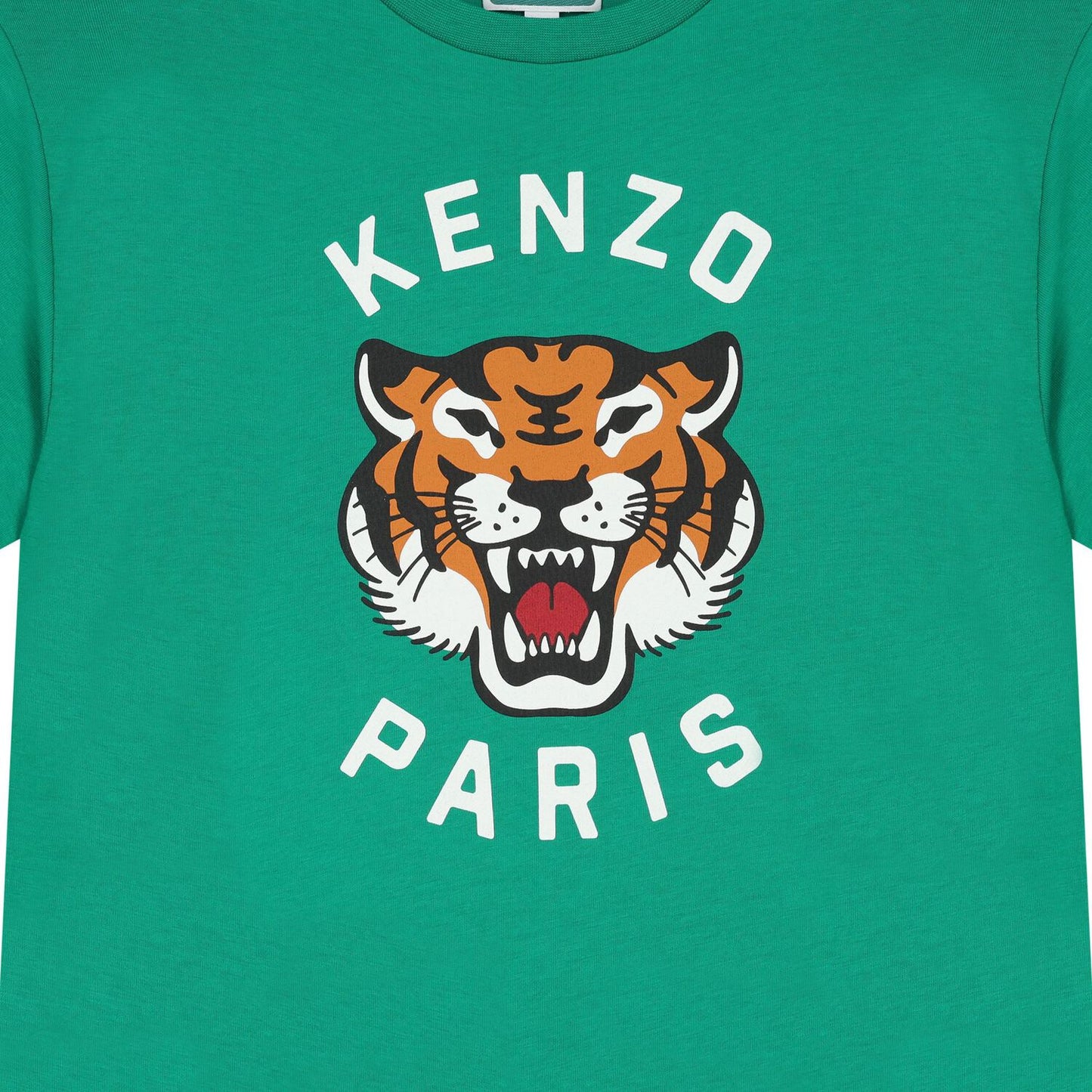 KENZO KIDS Boys Green Tiger T-Shirt