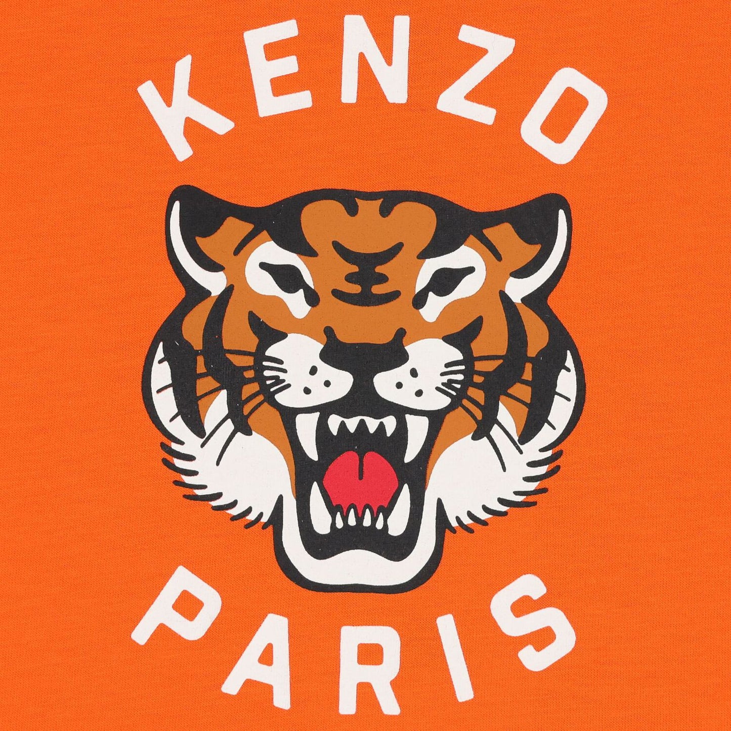 KENZO K61300/42F KIDS Younger Orange Tiger Logo T-Shirt