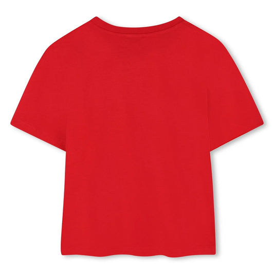 KENZO K61384/968 KIDS Girls Red Logo T-Shirt