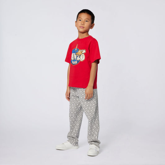 KENZO K61440/968 KIDS Boys Red Logo T-Shirt
