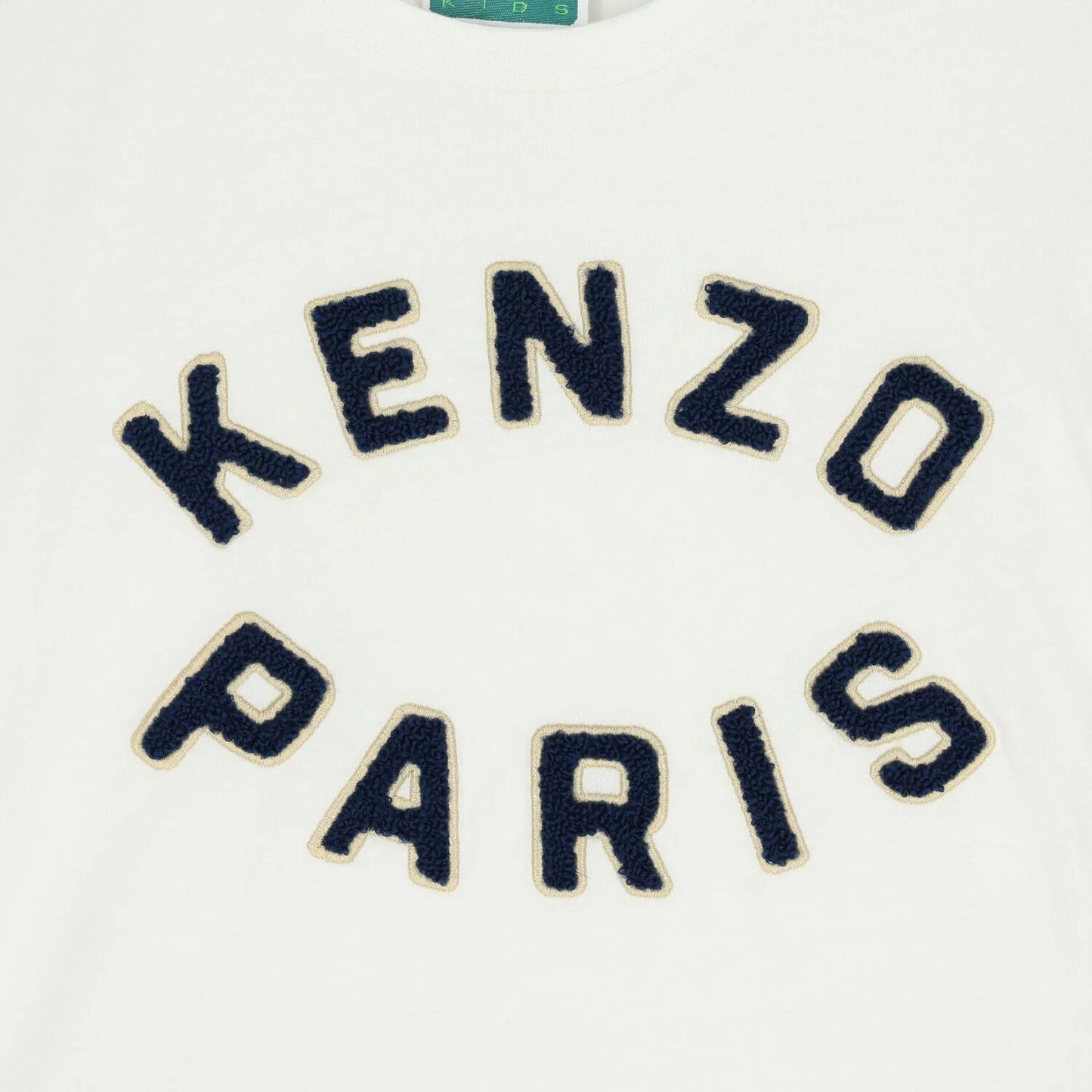 KENZO K61508/117 KIDS Ivory Logo T-Shirt