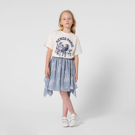KENZO KIDS White Tiger Logo T-Shirt