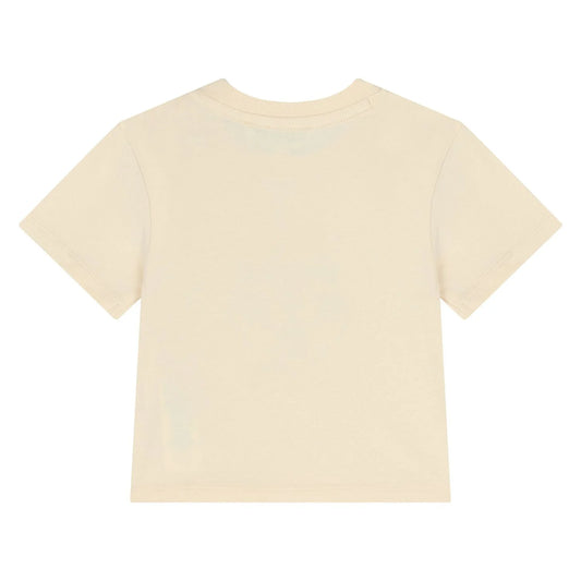 KENZO KIDS Younger Ivory Tiger Logo T-Shirt
