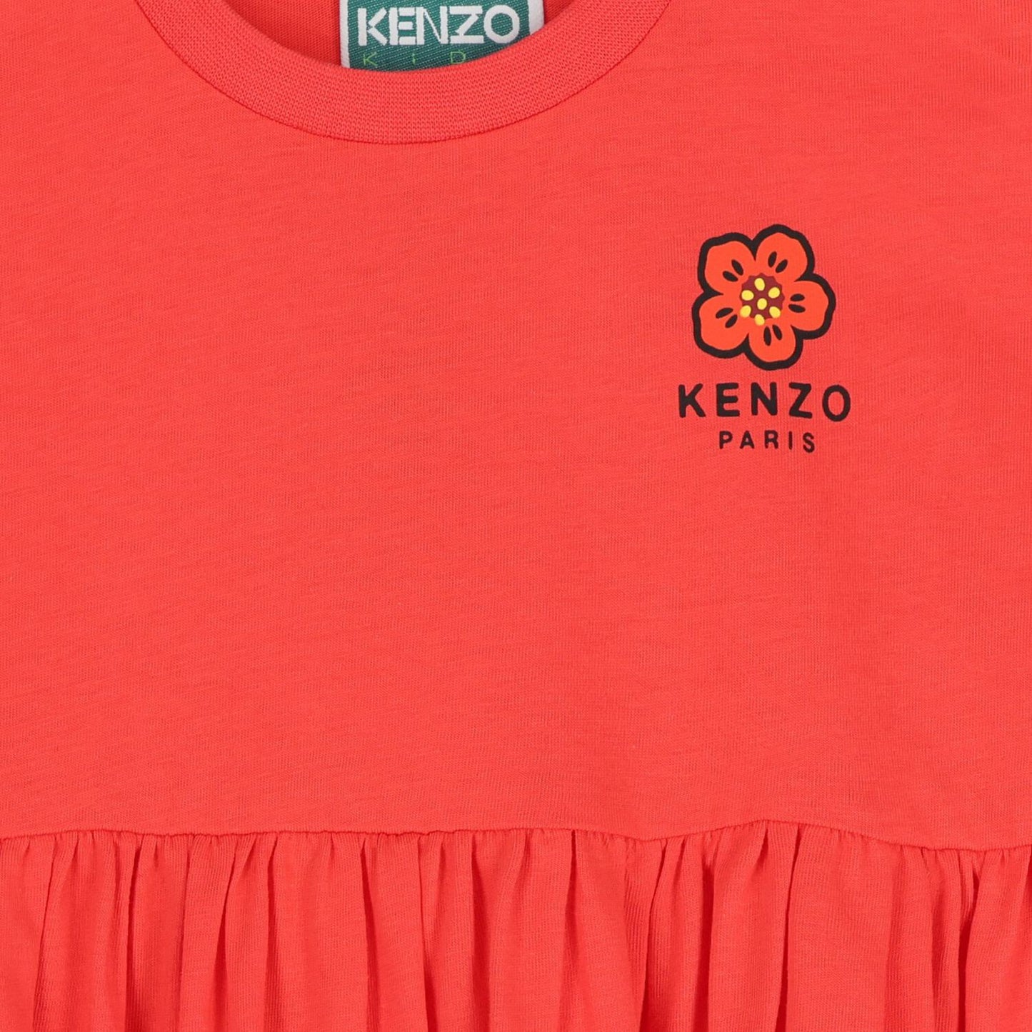 KENZO KIDS Younger Girls Red Boke Flower Dress