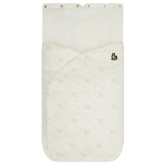 KENZO KIDS Ivory Tiger Logo Reversible Baby Nest